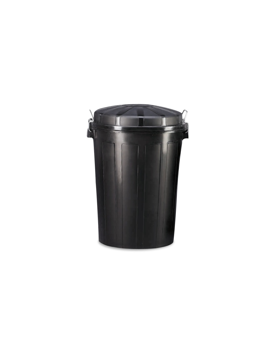  Cubo de basura al aire libre con tapa de 29.5 pulgadas de alto  para uso en interiores, exteriores o comerciales, gris de gran capacidad de  basura comercial : Industrial y Científico